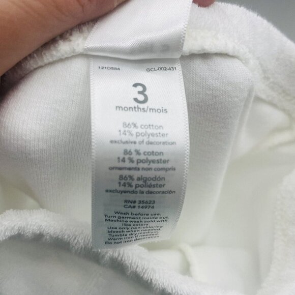 Carters Gender-Neutral Baby 3 Months 2 Piece Terry Pants Set Bear Print 1804 - Picture 6 of 6